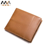 First layer cowhide horizontal square men·s money clip  Retro anti-theft brush card wallet Two-fold genuine leather men·s wallet