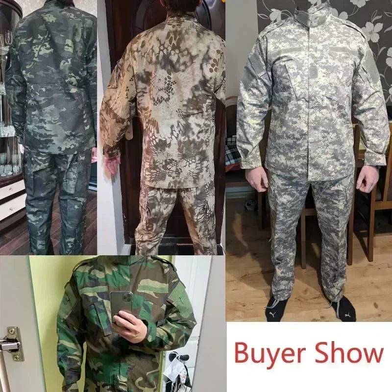 Fishing Multicam Coat Softair Uniform Clothes Suit Military Hunting Army Camouflage Pant Combat Militar Airsoft Tactical Men