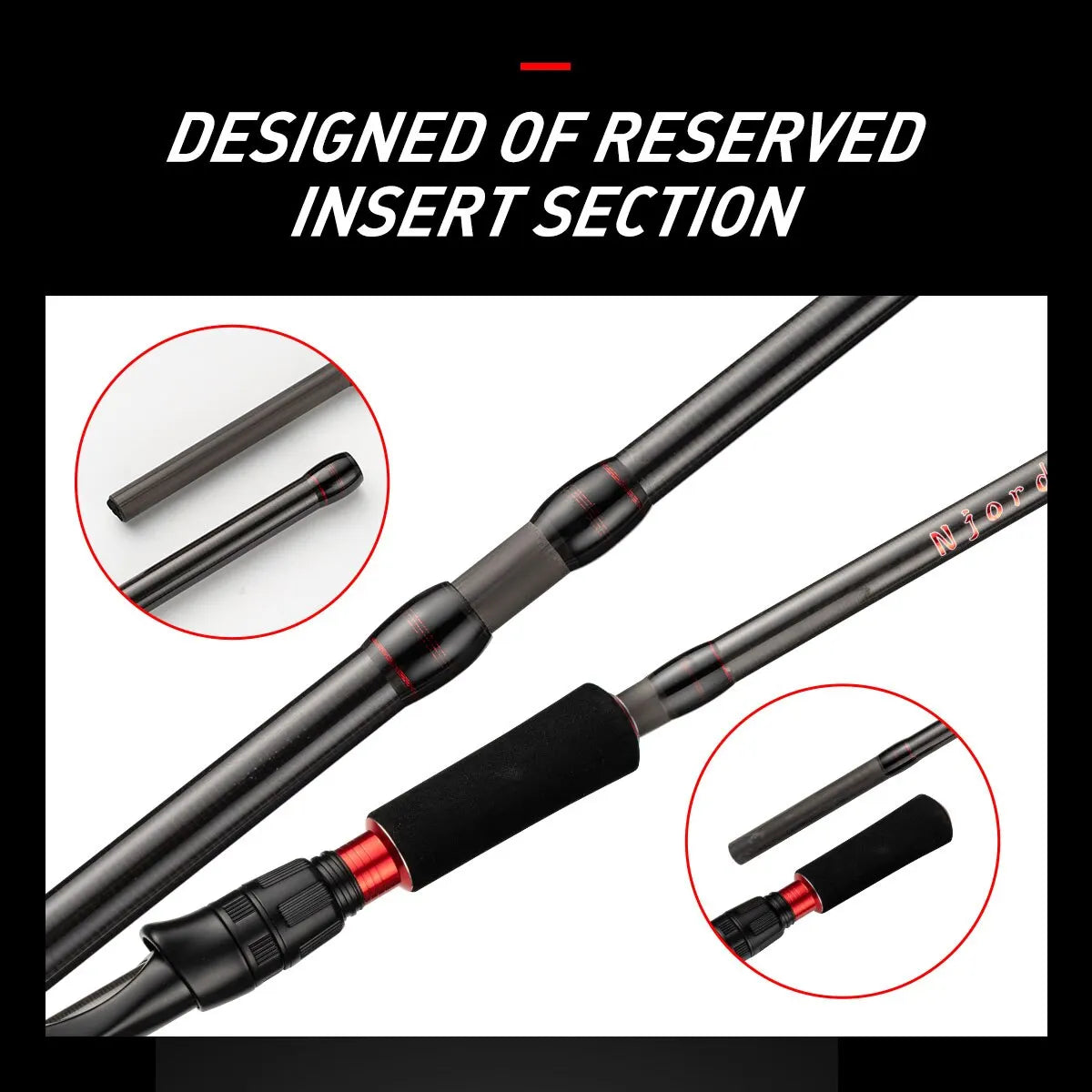 Fishing Rod 6 Section Casting Spinning Portable Travel Fishing Rod 30T Carbon Fiber For Big Game Rod Ultralight Weight