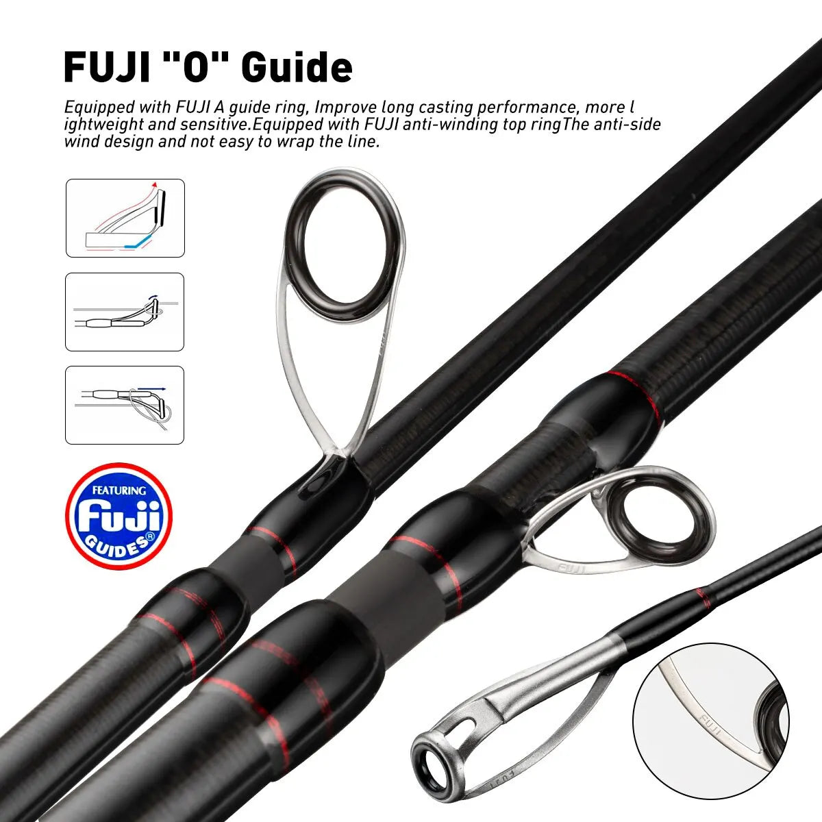 Fishing Rod 6 Section Casting Spinning Portable Travel Fishing Rod 30T Carbon Fiber For Big Game Rod Ultralight Weight