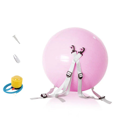 Fitness Yoga Ball with Training BeltPVC Thickened Inflatable Explosion-proof Exercise Ball Dance Lower Back Pilates Equipment