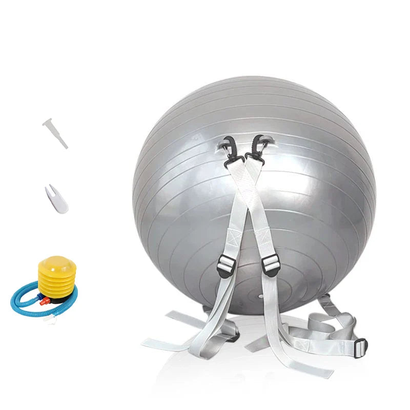 Fitness Yoga Ball with Training BeltPVC Thickened Inflatable Explosion-proof Exercise Ball Dance Lower Back Pilates Equipment