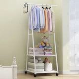 Floor Clothes Rack Standing Hangers Wooden Hanger for Clothes Coat Rack Wall Bags Living Room Cabinets Racks Shelves Clothing