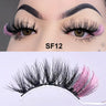 Fluffy 25MM Mink Eyelashes Colored Lashes With Glitter Bulk Wholesale Pink White Red Blue 5D Mink Lashes Supplies Makeup Tools