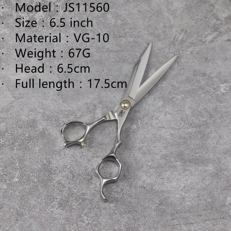 FnLune 6.5 Inch VG-10 Strange Blade Professional Hair Salon Scissors Cut Barber Tools Haircut Shear Hairdressing Scissors