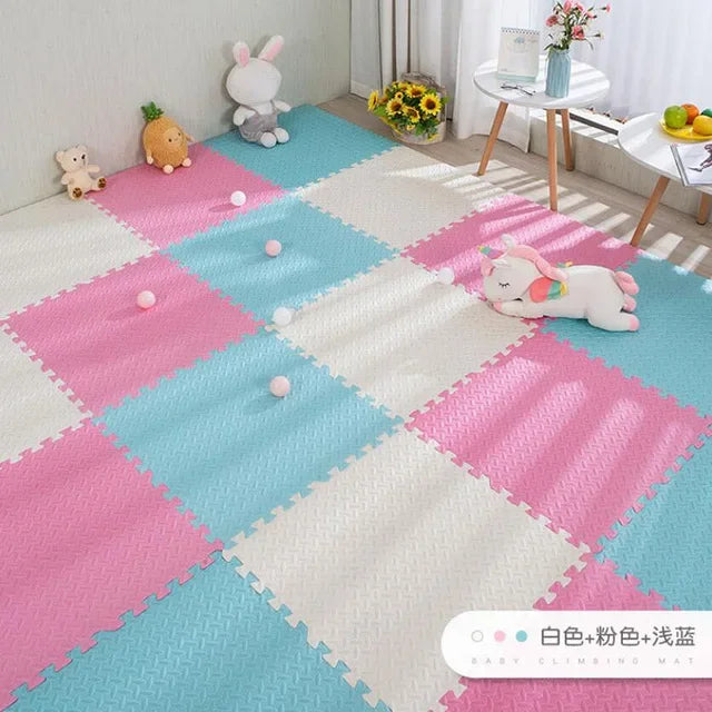 Foam Play Mat Baby Puzzle Mat Play Mat Kids Interlocking Exercise Tiles Rugs Floor Tiles Toy Carpet Soft Carpet Climbing Pad EVA