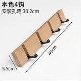 Foldable Coat Rack Bamboo Hat Hanger With Hook Wall-mounted Shelf Kitchen Toilet Wall Clothing Rack Sundries Storage Hooks