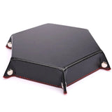 Foldable Dice Tray Box PU Leather Folding Hexagon Coin Square Tray Dice Game 6 Colors