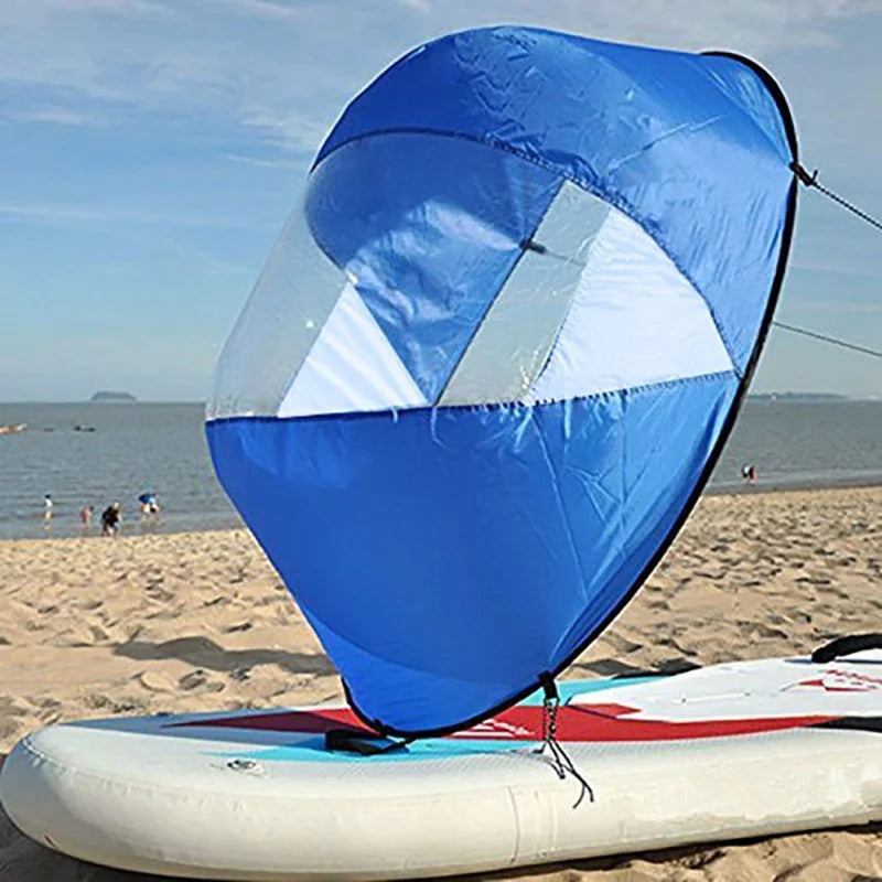 Foldable Durable Kayak Boat Wind Sail Sup Paddle Board Sailing Canoe Stroke Wind Paddle Rowing Boats Wind With Clear Window Surf