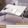 Foldable Lift Laptop Desk for Bed with Radiator Adjustable Stand Lap Table Breakfast Tray Desk with Drawer for Working Gaming