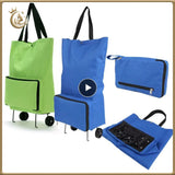 Foldable Portable Trolley Case With Wheels Multifunction Reusable Shopping Bag Non-woven Fabric Supermarket Grocery Pull Cart Ba