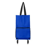 Foldable Portable Trolley Case With Wheels Multifunction Reusable Shopping Bag Non-woven Fabric Supermarket Grocery Pull Cart Ba