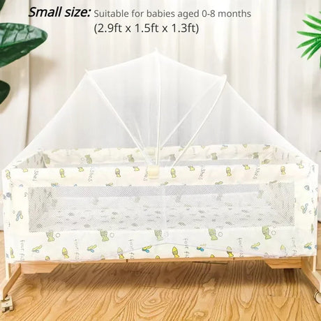 Foldable Shaker with Mosquito Net,Solid Wood Cradle Bed Can Swing,Baby Stroller,mobile Baby Carriage，Infant Crib,baby Nest Bed