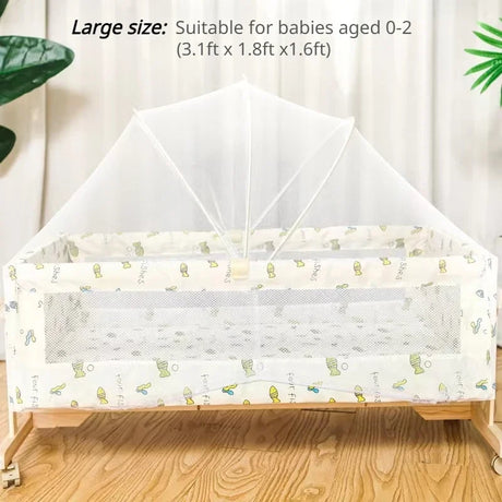 Foldable Shaker with Mosquito Net,Solid Wood Cradle Bed Can Swing,Baby Stroller,mobile Baby Carriage，Infant Crib,baby Nest Bed