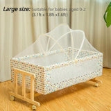 Foldable Shaker with Mosquito Net,Solid Wood Cradle Bed Can Swing,Baby Stroller,mobile Baby Carriage，Infant Crib,baby Nest Bed