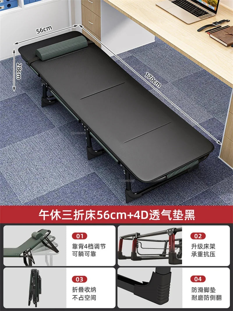 Folding Beds With Mattress Modern Simple Lunch Break Artifact Office Nap Bed outdoor camp bed Accompanying Bed Portable Recliner