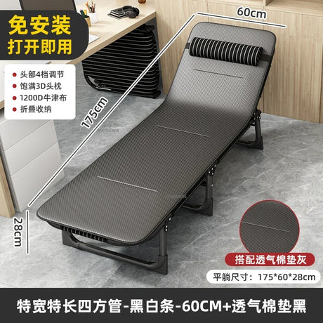 Folding Beds With Mattress Modern Simple Lunch Break Artifact Office Nap Bed outdoor camp bed Accompanying Bed Portable Recliner