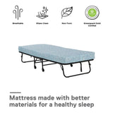 Folding Rollaway Guest Bed with 5 Inch Mattress, Bedroom living room folding bed, lunch convenient folding bed，Twin