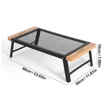 Folding Table With Iron Mesh Outdoor Camping Portable Dining Tables Lightweight Easy To Carry And Store For Outside Picnic