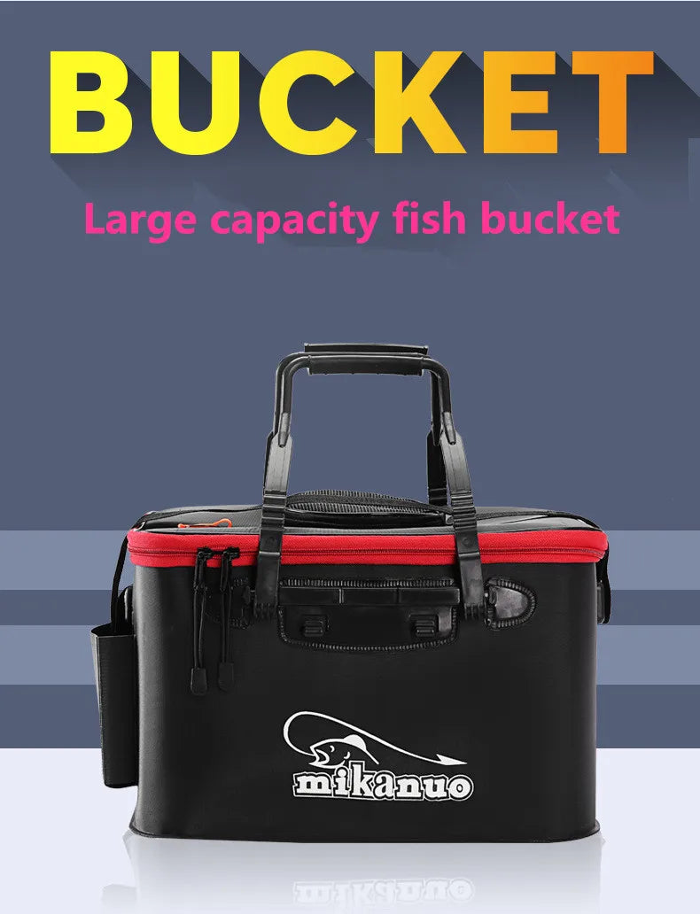 Folding live Fishing Bucket EVA Thickening Fish Bucket Portable Water Tank Fishing Tackle Live Fish Box