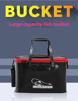 Folding live Fishing Bucket EVA Thickening Fish Bucket Portable Water Tank Fishing Tackle Live Fish Box