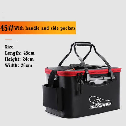 Folding live Fishing Bucket EVA Thickening Fish Bucket Portable Water Tank Fishing Tackle Live Fish Box