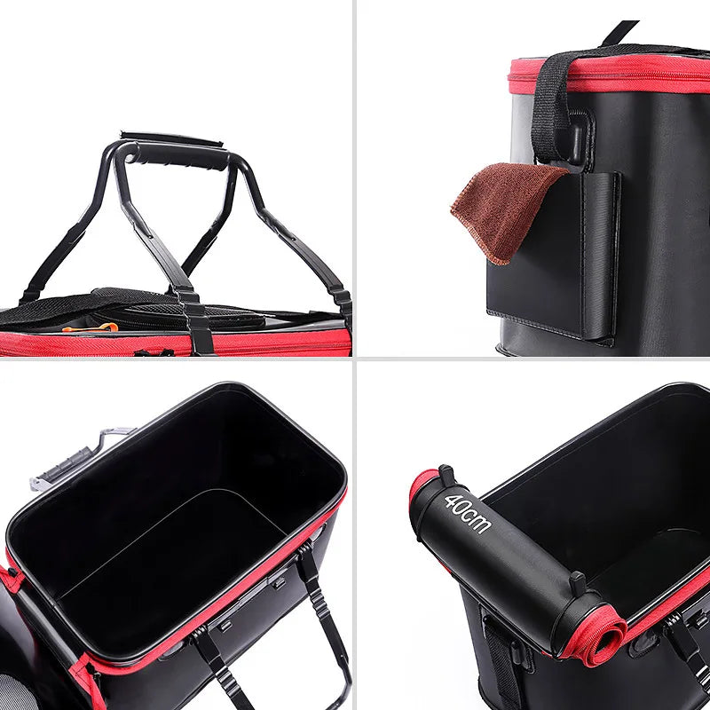 Folding live Fishing Bucket EVA Thickening Fish Bucket Portable Water Tank Fishing Tackle Live Fish Box