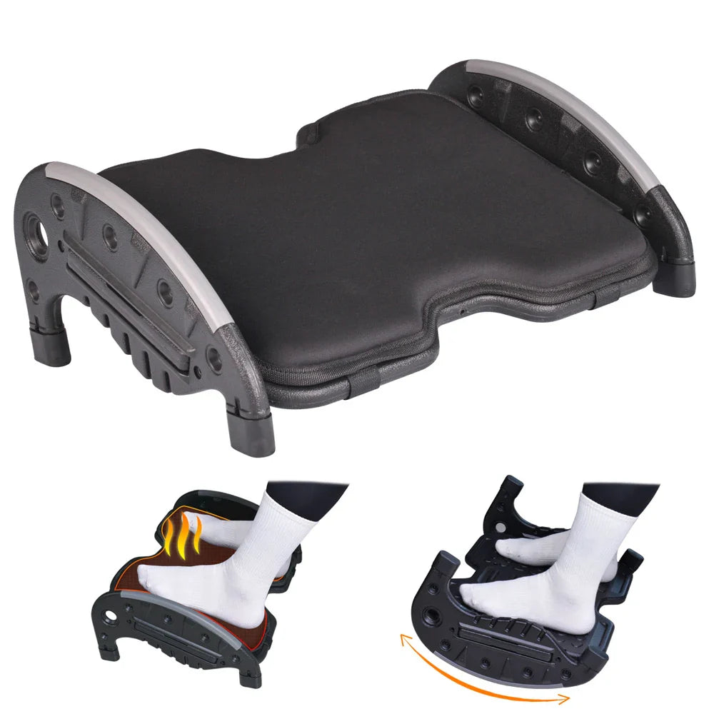 Foot Rest for Under Desk at Work with Removable Soft Warm Foam Cushion Ergonomic Foot Stool with Massage Texture  Sturdy Office