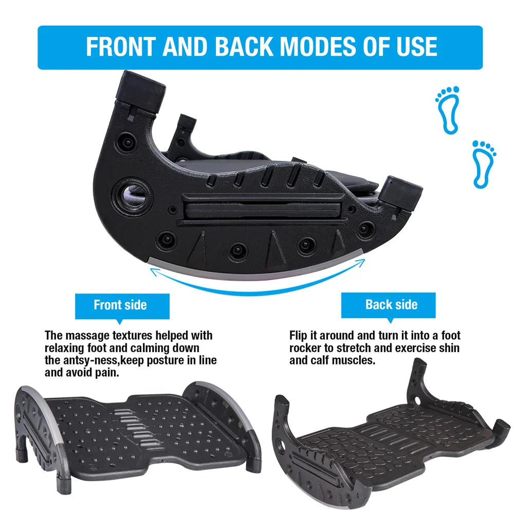 Foot Rest for Under Desk at Work with Removable Soft Warm Foam Cushion Ergonomic Foot Stool with Massage Texture  Sturdy Office