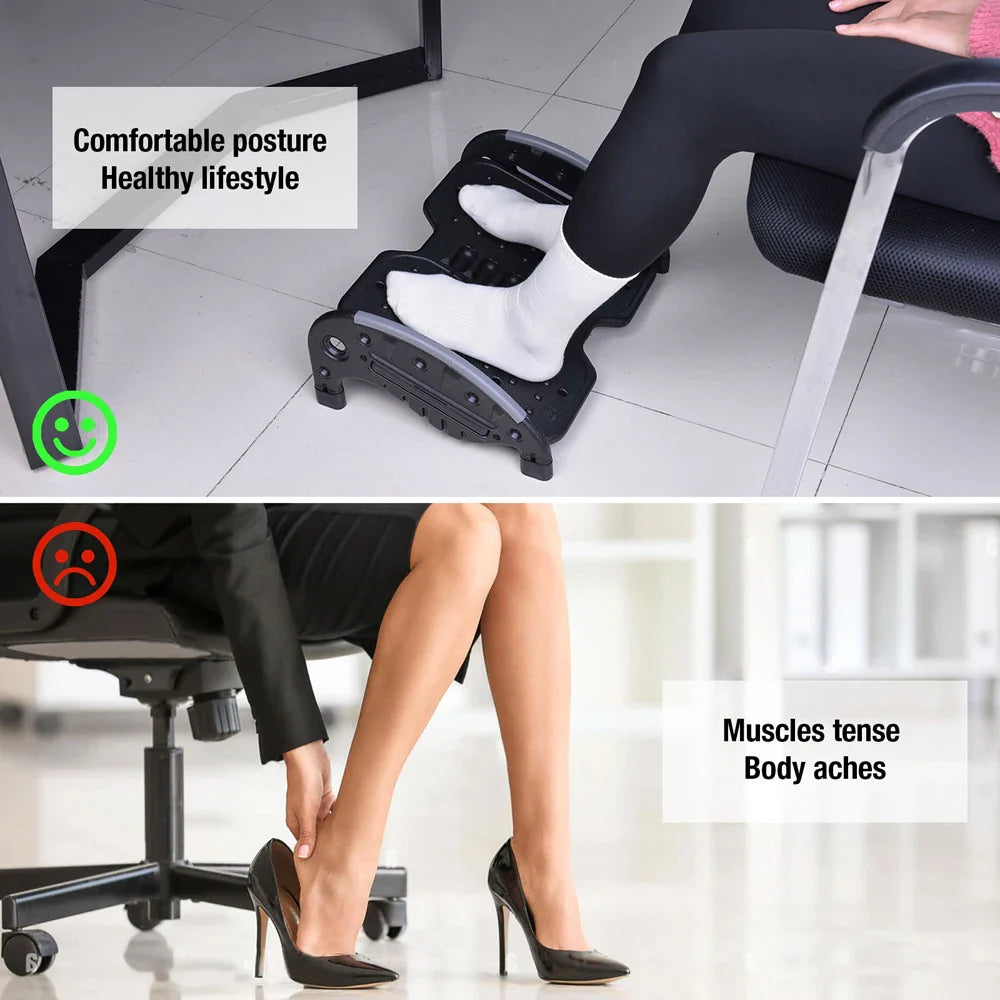 Foot Rest for Under Desk at Work with Removable Soft Warm Foam Cushion Ergonomic Foot Stool with Massage Texture  Sturdy Office