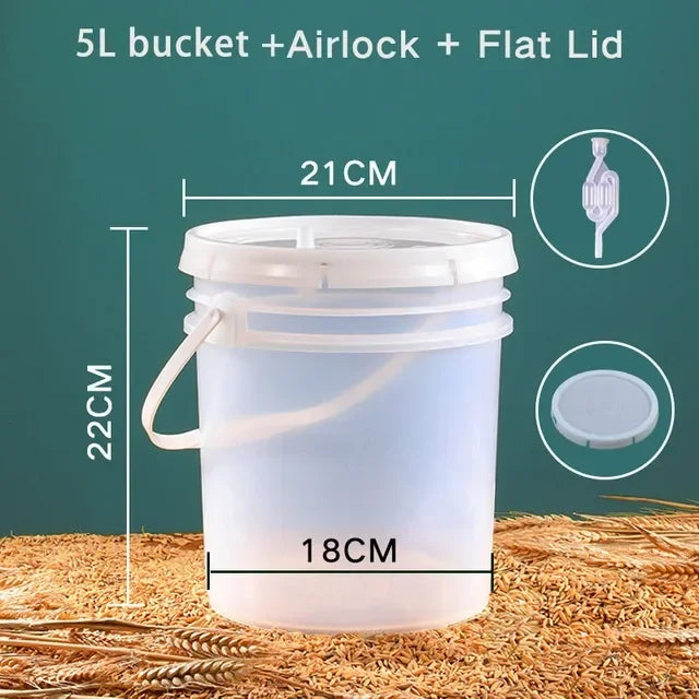 For Beer Fermenter Airlock Bucket Making Brewing Container Fermentation Equipment Barware Wine Kit Home With &