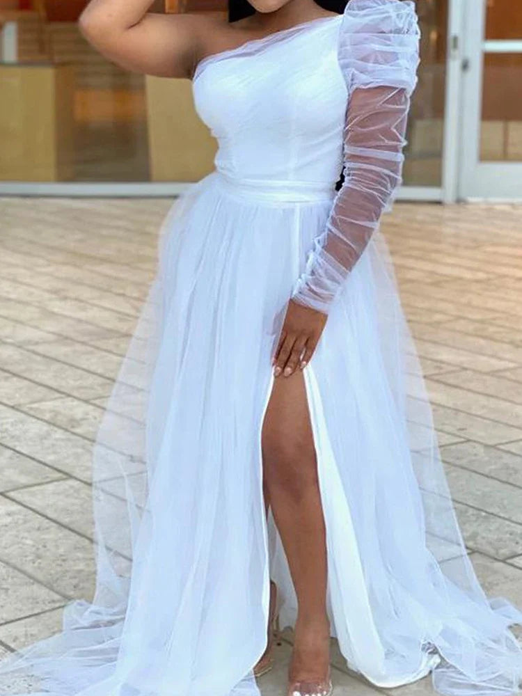 Formal Occasion Dresses Summer Chic and Elegant Wedding Dress Party One Shoulder Evening Dress Plus Size Wholesale Dropshipping