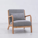 Formwell-Retro Modern Accent Chair, Mid-Century Sofa Chair, Solid Wood Frame, Waist Pillow, Lounge Club Chair, 26"