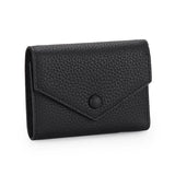 Free Custom Genuine Leather Women's Foldable Cowhide Short Wallet Fashion Envelope Triple Fold Purse Wallet