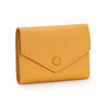 Free Custom Genuine Leather Women's Foldable Cowhide Short Wallet Fashion Envelope Triple Fold Purse Wallet