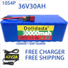 Free shipping 36V battery 10S4P 100Ah battery pack 1000W high power battery 42V 100000mAh Ebike electric bike BMS+42V2A Charger