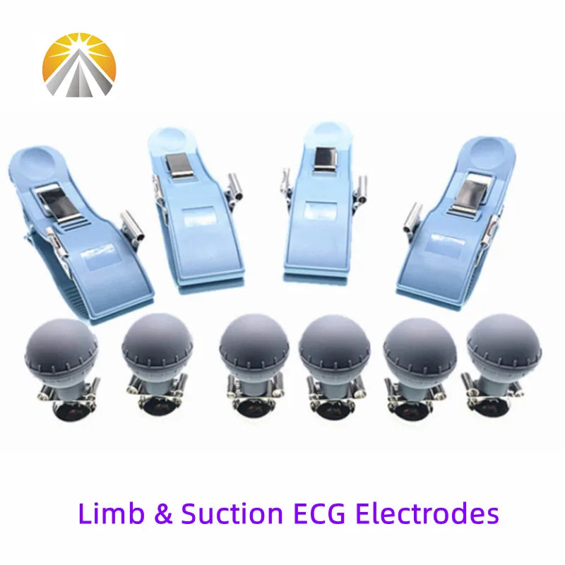 Full Set Chest Suction Ball & Limb Clamp Clip ECG Electrodes Dual or Multi-Function EKG Electrode For ECG Machine Adult Use