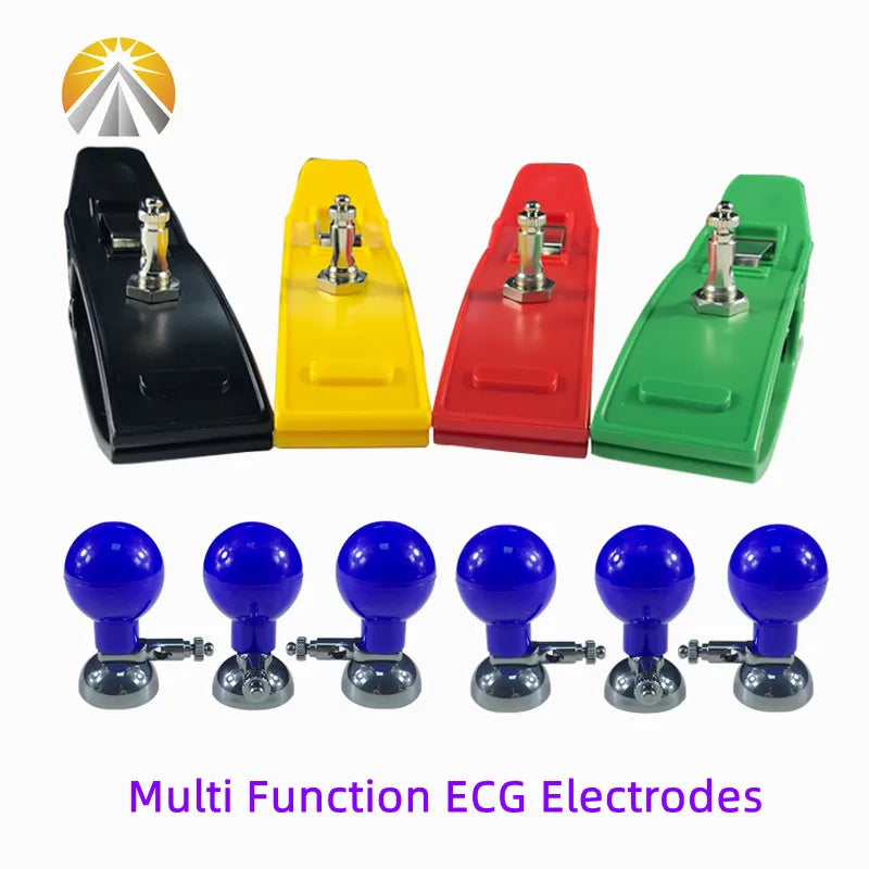 Full Set Chest Suction Ball & Limb Clamp Clip ECG Electrodes Dual or Multi-Function EKG Electrode For ECG Machine Adult Use