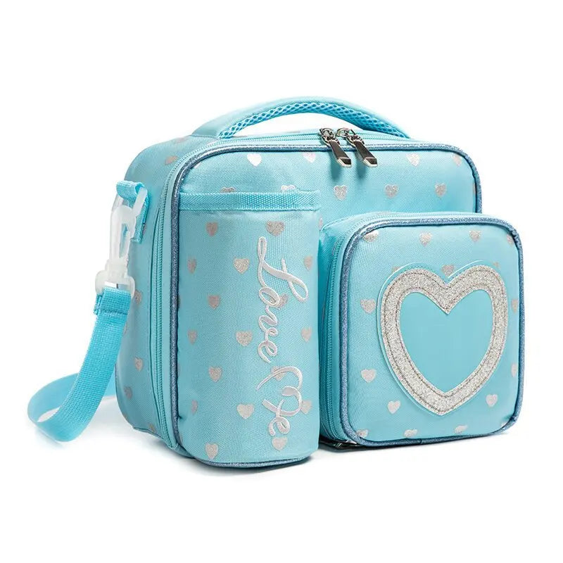 Functional Pattern Cooler Lunch Box Fresh Portable Insulated Oxford Lunch Bag Thermal Food Picnic Lunch Bags for Girls Kids