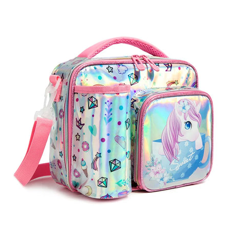 Functional Pattern Cooler Lunch Box Fresh Portable Insulated Oxford Lunch Bag Thermal Food Picnic Lunch Bags for Girls Kids