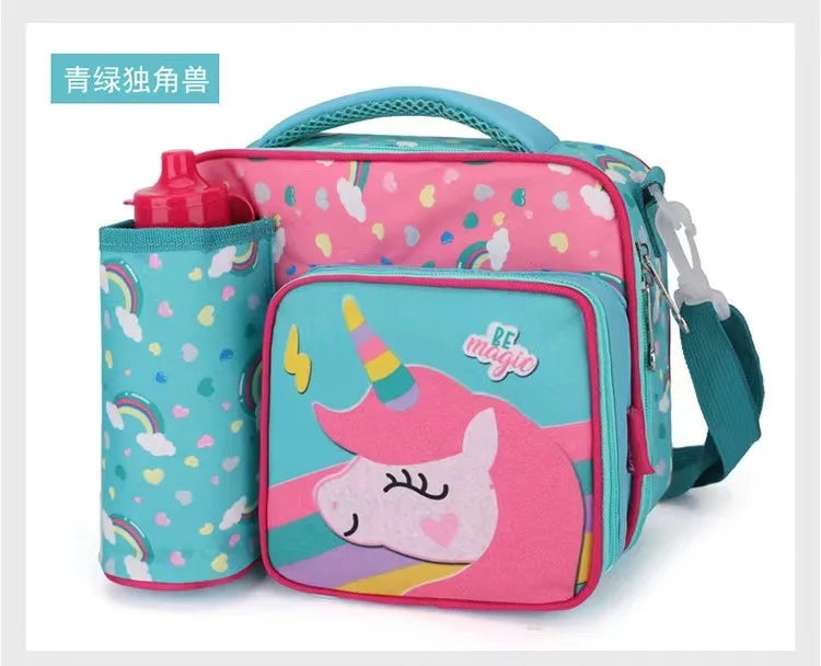 Functional Pattern Cooler Lunch Box Fresh Portable Insulated Oxford Lunch Bag Thermal Food Picnic Lunch Bags for Girls Kids