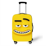 Funny Expression  Printed Suitcase Cover Ladies Travel Out Elastic Luggage Protective Cover Dust Cover Luggage Case