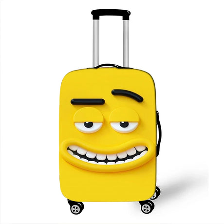 Funny Expression  Printed Suitcase Cover Ladies Travel Out Elastic Luggage Protective Cover Dust Cover Luggage Case