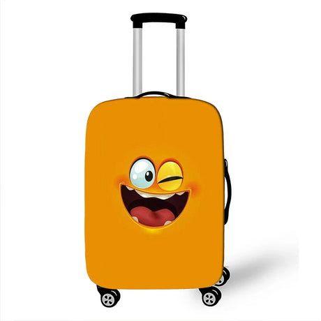 Funny Expression  Printed Suitcase Cover Ladies Travel Out Elastic Luggage Protective Cover Dust Cover Luggage Case