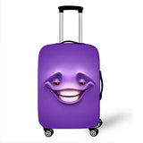 Funny Expression  Printed Suitcase Cover Ladies Travel Out Elastic Luggage Protective Cover Dust Cover Luggage Case