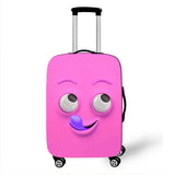 Funny Expression  Printed Suitcase Cover Ladies Travel Out Elastic Luggage Protective Cover Dust Cover Luggage Case