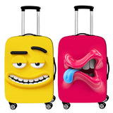 Funny Expression Travel Suitcase Dust Cover Luggage Protective Cover for 18-32 Inch Trolley Case Dust Cover Travel Accessories