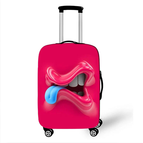 Funny Expression Travel Suitcase Dust Cover Luggage Protective Cover for 18-32 Inch Trolley Case Dust Cover Travel Accessories