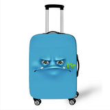 Funny Expression Travel Suitcase Dust Cover Luggage Protective Cover for 18-32 Inch Trolley Case Dust Cover Travel Accessories