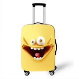 Funny Expression Travel Suitcase Dust Cover Luggage Protective Cover for 18-32 Inch Trolley Case Dust Cover Travel Accessories